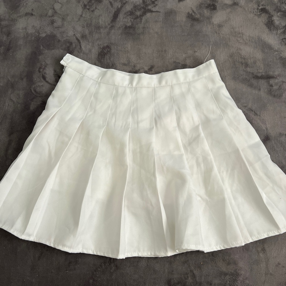 White Pleated Tennis Skort
